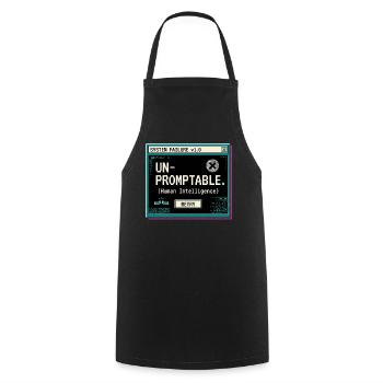 Unpromtable - Kochschürze - Schwarz - Vorne - AI Model Male 185 dark (185cm)
