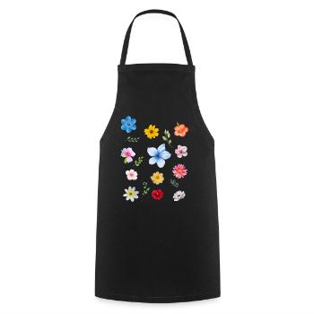 Le printemps arrive - Tablier de cuisine - noir - Devant - AI Model Male 185 dark (185cm)