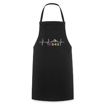 Citation Vintage 80 Ans Octogénaire Fête 1946 - Tablier de cuisine - noir - Devant - AI Model Male 185 dark (185cm)