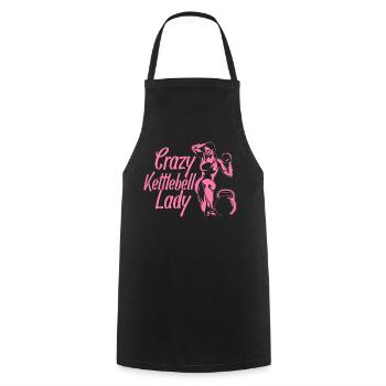 Fitness Fanatics Crazy Kettlebell Lady - Cooking Apron - black - Front - AI Model Male 185 dark (185cm)