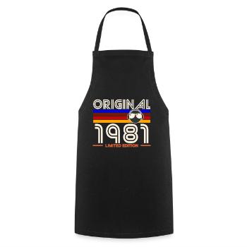 Original 1981 Retro Limited Edition - Tablier de cuisine - noir - Devant - AI Model Male 185 dark (185cm)