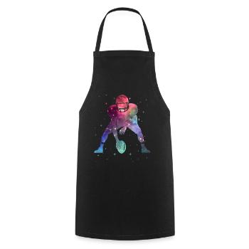 American Football Space Kids Boys Football - Cooking Apron - black - Front - AI Model Male 185 dark (185cm)