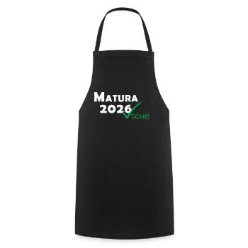 Matura 2026 Done - Cooking Apron - black - Front - AI Model Male 185 dark (185cm)