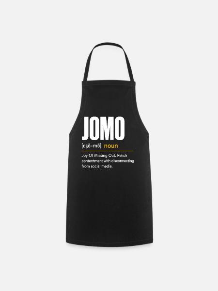 JOMO: Freude am Nichtstun - Kochschürze - Schwarz