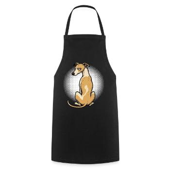 Whippet Greyhound Whippets Propriétaire de lévrier - Tablier de cuisine - noir - Devant - AI Model Male 185 dark (185cm)