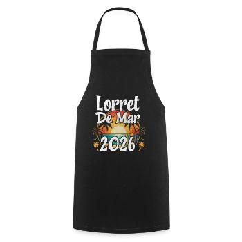 Lloret De Mar 2026 - Kochschürze - Schwarz - Vorne - AI Model Male 185 dark (185cm)