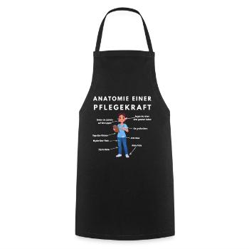 Anatomie Pflegekraft Humor Pflege Design - Kochschürze - Schwarz - Vorne - AI Model Male 185 dark (185cm)