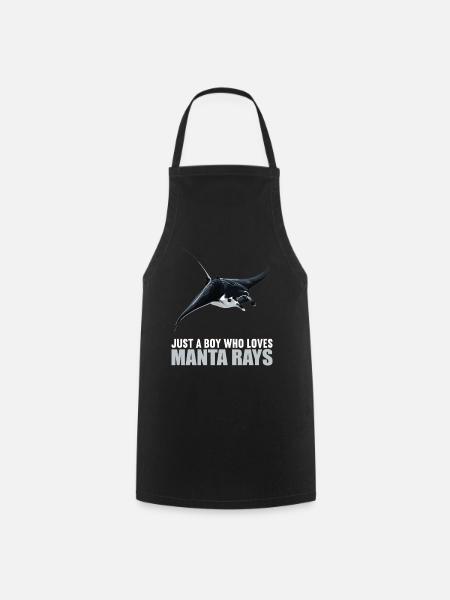 Rochen Mantarochen - Kochschürze - Schwarz