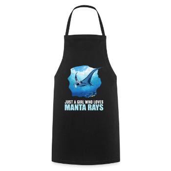 Rays Manta Rays - Cooking Apron - black - Front - AI Model Male 185 dark (185cm)