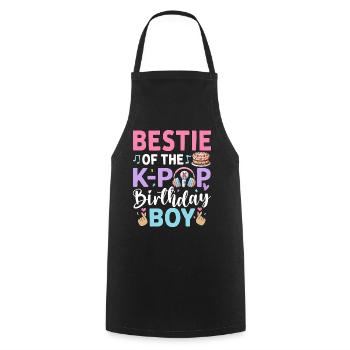 Bestie of The K-Pop Birthday Boy - Cooking Apron - black - Front - AI Model Male 185 dark (185cm)