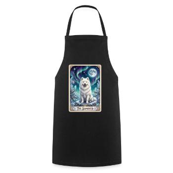 Samoyeds under the Northern Lights - Cooking Apron - black - Front - AI Model Male 185 dark (185cm)
