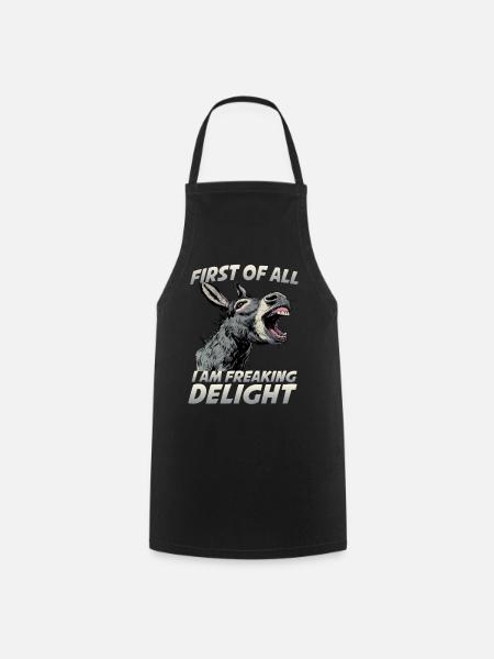 Esel Grauesel Eselfreund Tierhalter Design - Kochschürze - Schwarz