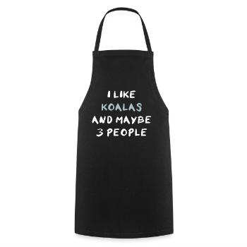 I Like Koalas And Maybe Three People - Cooking Apron - black - Front - AI Model Male 185 dark (185cm)