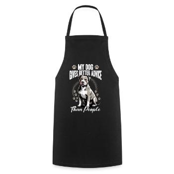 Pitbull Terrier Pittie Dog Breed - Cooking Apron - black - Front - AI Model Male 185 dark (185cm)