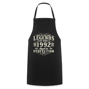 1992 Vintage 1992 Geburtstagsgeschenk - Kochschürze - Schwarz - Vorne - AI Model Male 185 dark (185cm)