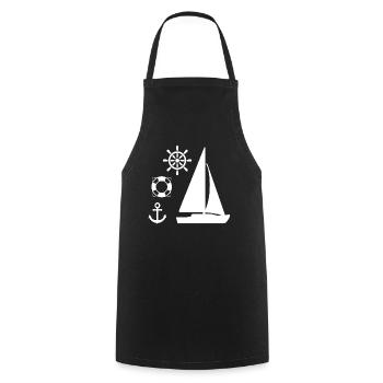 Sail - Cooking Apron - black - Front - AI Model Male 185 dark (185cm)