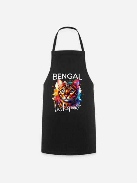 Bengalkatze Flüsterer - Kochschürze - Schwarz