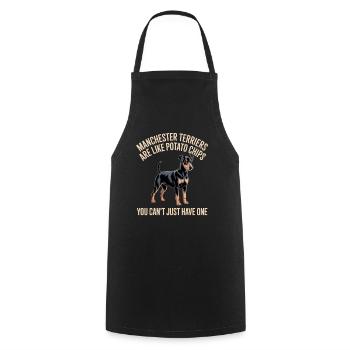 Manchester Terrier Dog Gifts - Cooking Apron - black - Front - AI Model Male 185 dark (185cm)