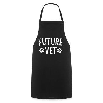Future Vet Emblem - Kochschürze - Schwarz - Vorne - AI Model Male 185 dark (185cm)