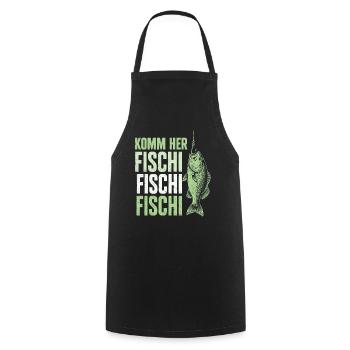 Angeln Angler Fischer Fisch Lustiges Angler Spruch - Kochschürze - Schwarz - Vorne - AI Model Male 185 dark (185cm)