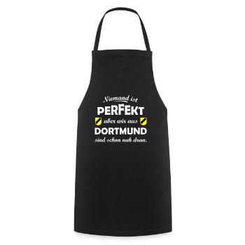 Dortmund Spruchshirt - Kochschürze - Schwarz - Vorne - AI Model Male 185 dark (185cm)