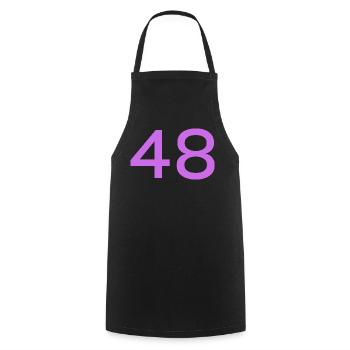 48 - Tablier de cuisine - noir - Devant - AI Model Male 185 dark (185cm)