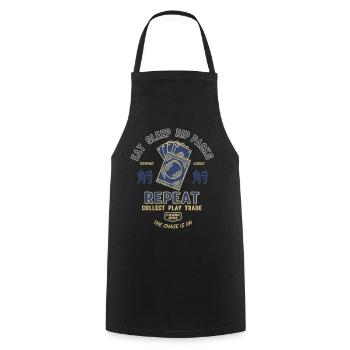Eat Sleep Rip Packs Trading Cards Repeat - Cooking Apron - black - Front - AI Model Male 185 dark (185cm)