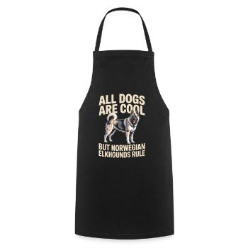 Don norvégien Elkhound norvégien - Tablier de cuisine - noir - Devant - AI Model Male 185 dark (185cm)