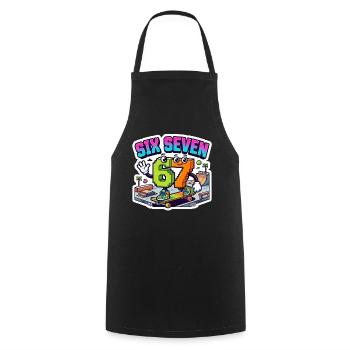 SixSeven Skate Neon - Tablier de cuisine - noir - Devant - AI Model Male 185 dark (185cm)
