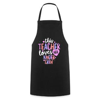 Diese Lehrerin liebt ihr Kinderteam - Kochschürze - Schwarz - Vorne - AI Model Male 185 dark (185cm)
