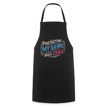 Vintage Muscle Mommy Shirt 1980 Geschenk - Kochschürze - Schwarz - Vorne - AI Model Male 185 dark (185cm)