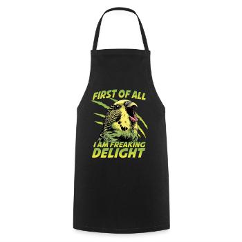 Australian Parakeet Budgie Budgie Humor - Cooking Apron - black - Front - AI Model Male 185 dark (185cm)