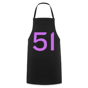 51 - Cooking Apron - black - Front - AI Model Male 185 dark (185cm)