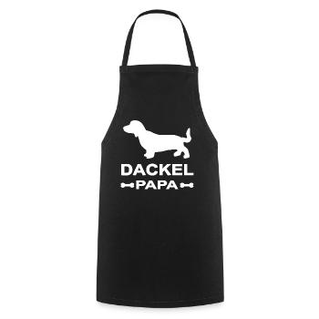 Dackel - Kochschürze - Schwarz - Vorne - AI Model Male 185 dark (185cm)