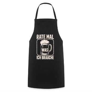 Bier Rate Mal Was Ich Brauche Shirt - Kochschürze - Schwarz - Vorne - AI Model Male 185 dark (185cm)