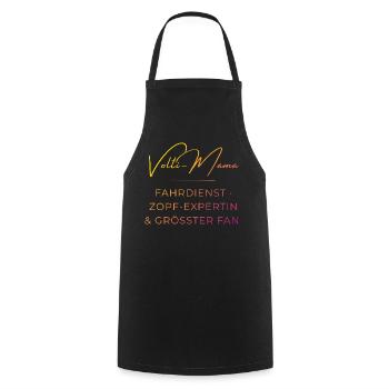 Volti-Mama: Lustiger Voltigier Spruch für Mütter - Kochschürze - Schwarz - Vorne - AI Model Male 185 dark (185cm)