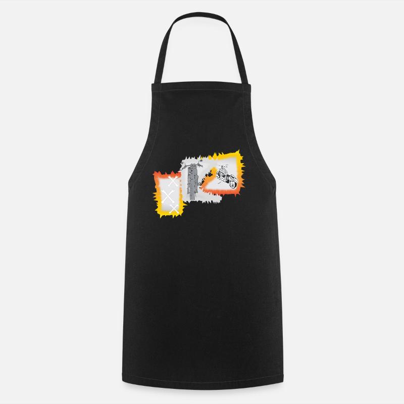 Motorcycle Workshop Motorcyclist Mechanic - Cooking Apron - black
