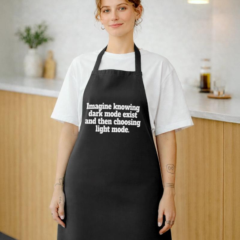 Dark Mode Exists Programmer IT Nerd Coder Office Cooking Apron