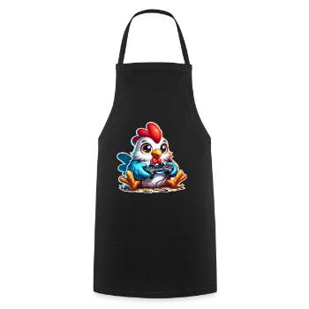 Chicken Gaming Gamer - Kochschürze - Schwarz - Vorne - AI Model Male 185 dark (185cm)