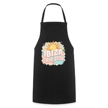 Ibiza 2026 - Kochschürze - Schwarz - Vorne - AI Model Male 185 dark (185cm)