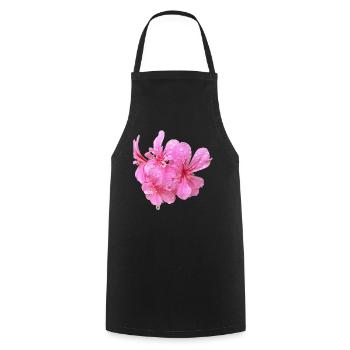 Vibrant_Pink_Geranium_Flowers - Tablier de cuisine - noir - Devant - AI Model Male 185 dark (185cm)