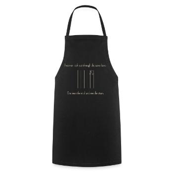 Le classique d’un changement de perspective - Tablier de cuisine - noir - Devant - AI Model Male 185 dark (185cm)