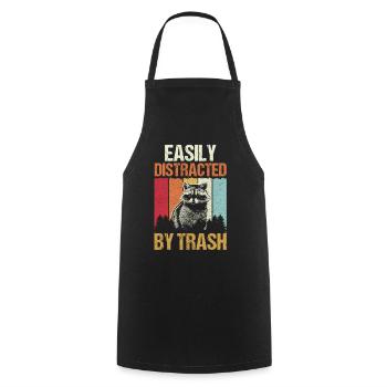 Trash Panda Raccoon - Cooking Apron - black - Front - AI Model Male 185 dark (185cm)