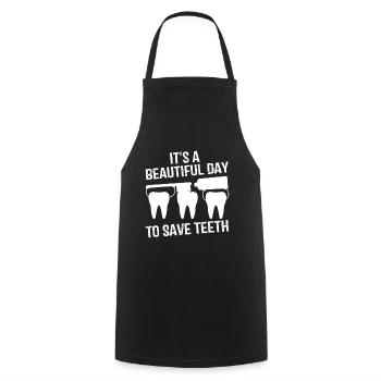 Save Teeth Day T-Shirt - Kochschürze - Schwarz - Vorne - AI Model Male 185 dark (185cm)