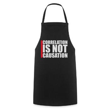 Correlation Is Not Causation Nerd Science - Cooking Apron - black - Front - AI Model Male 185 dark (185cm)