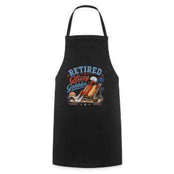 Hot Dog, Sausage, Sausage, BBQ, Humor - Cooking Apron - black - Front - AI Model Male 185 dark (185cm)