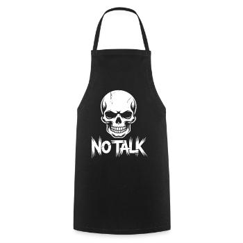 No talk Skull - Kochschürze - Schwarz - Vorne - AI Model Male 185 dark (185cm)