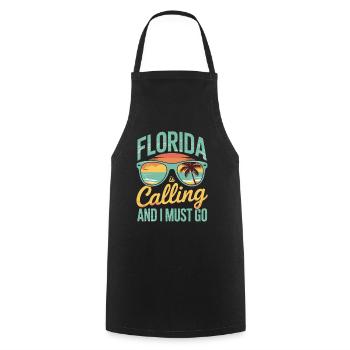 Florida Is Calling And I Have To Go Sunglasses - Cooking Apron - black - Front - AI Model Male 185 dark (185cm)