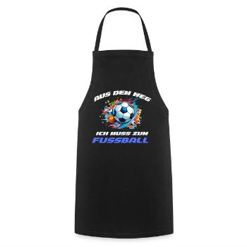 WM Aus dem Weg ich muss zum Fußball - Kochschürze - Schwarz - Vorne - AI Model Male 185 dark (185cm)