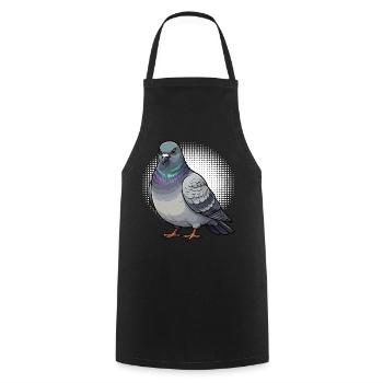 Pigeon pigeons pigeon fancier pigeon fancier - Cooking Apron - black - Front - AI Model Male 185 dark (185cm)